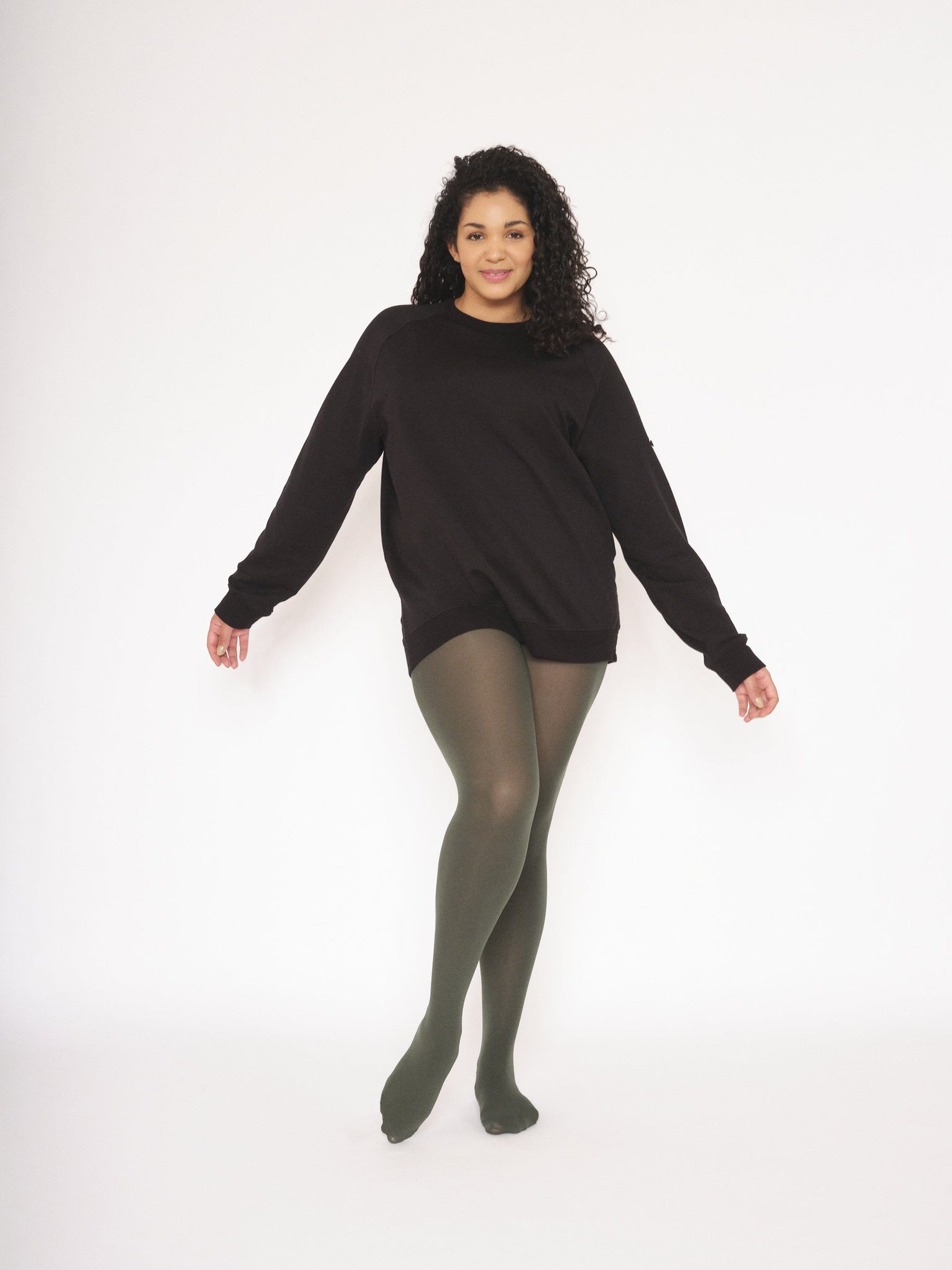 Comfortable Opaque Tights 80 Denier Forest Green - Ms. Shape