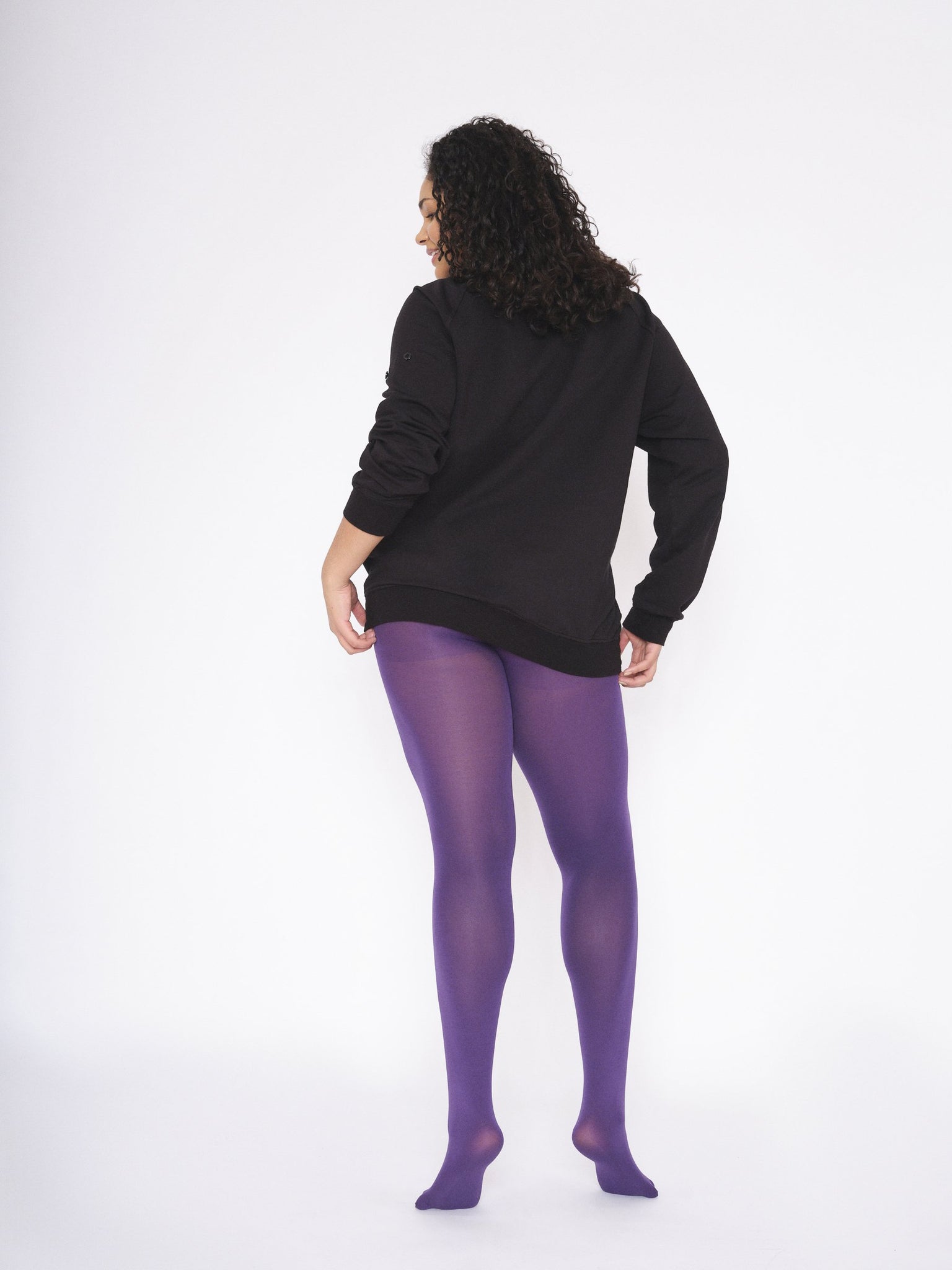 Comfortable Opaque Tights 80 Denier Purple Rain - Ms. Shape